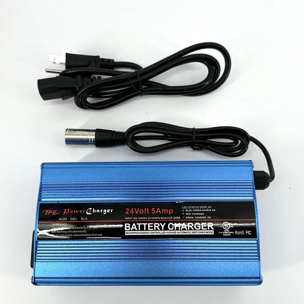 TPE Power Charger 24V 5A Battery Charger AGM GEL SLA LP-2450 New